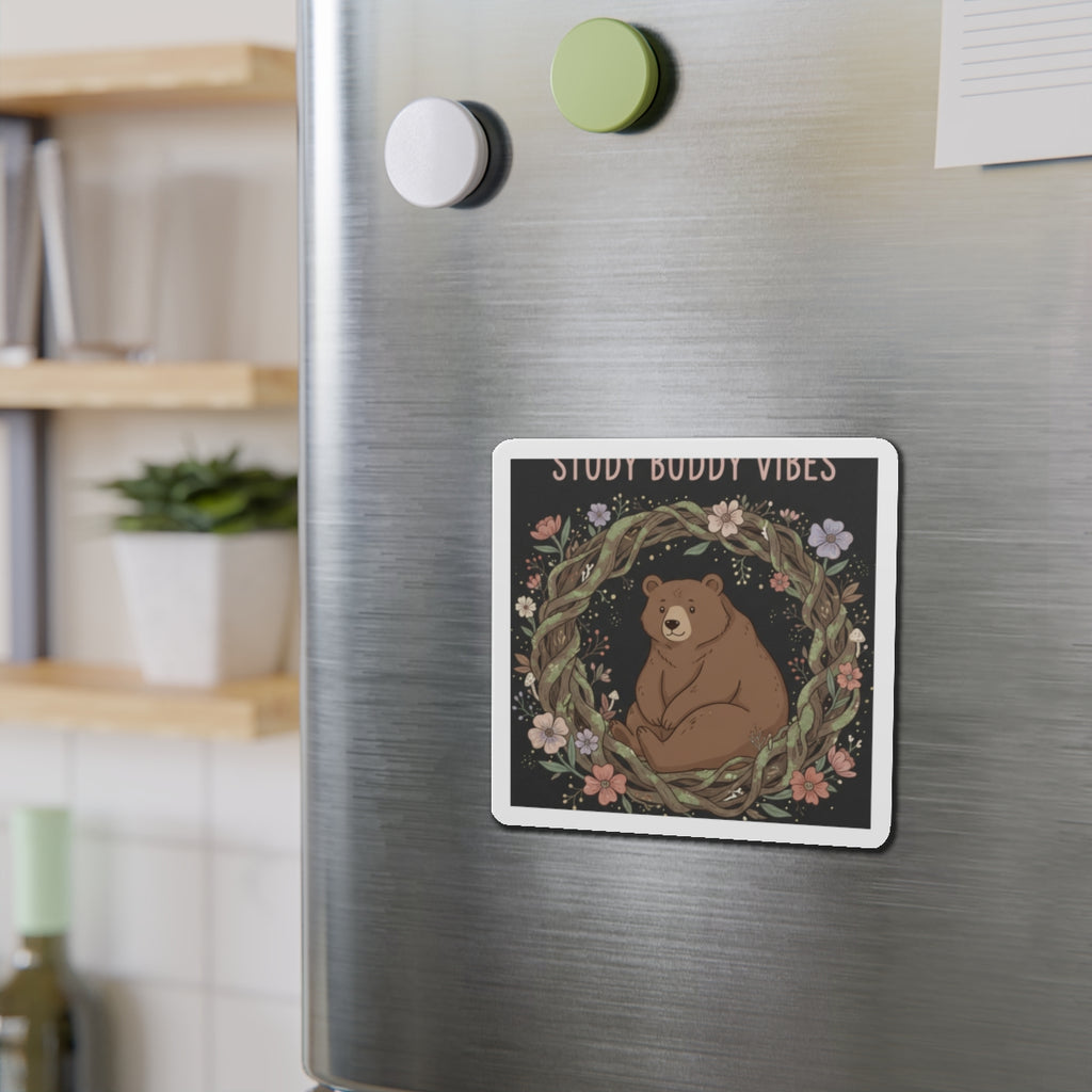 Bear Die-Cut Magnet – Study Buddy Vibes
