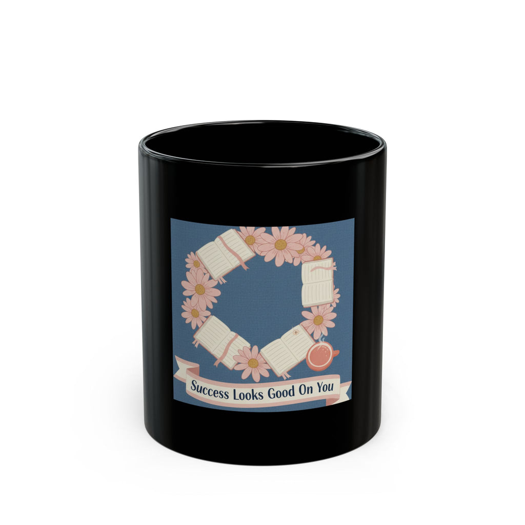 Daisies Black Mug 11oz – Success Looks Good on You
