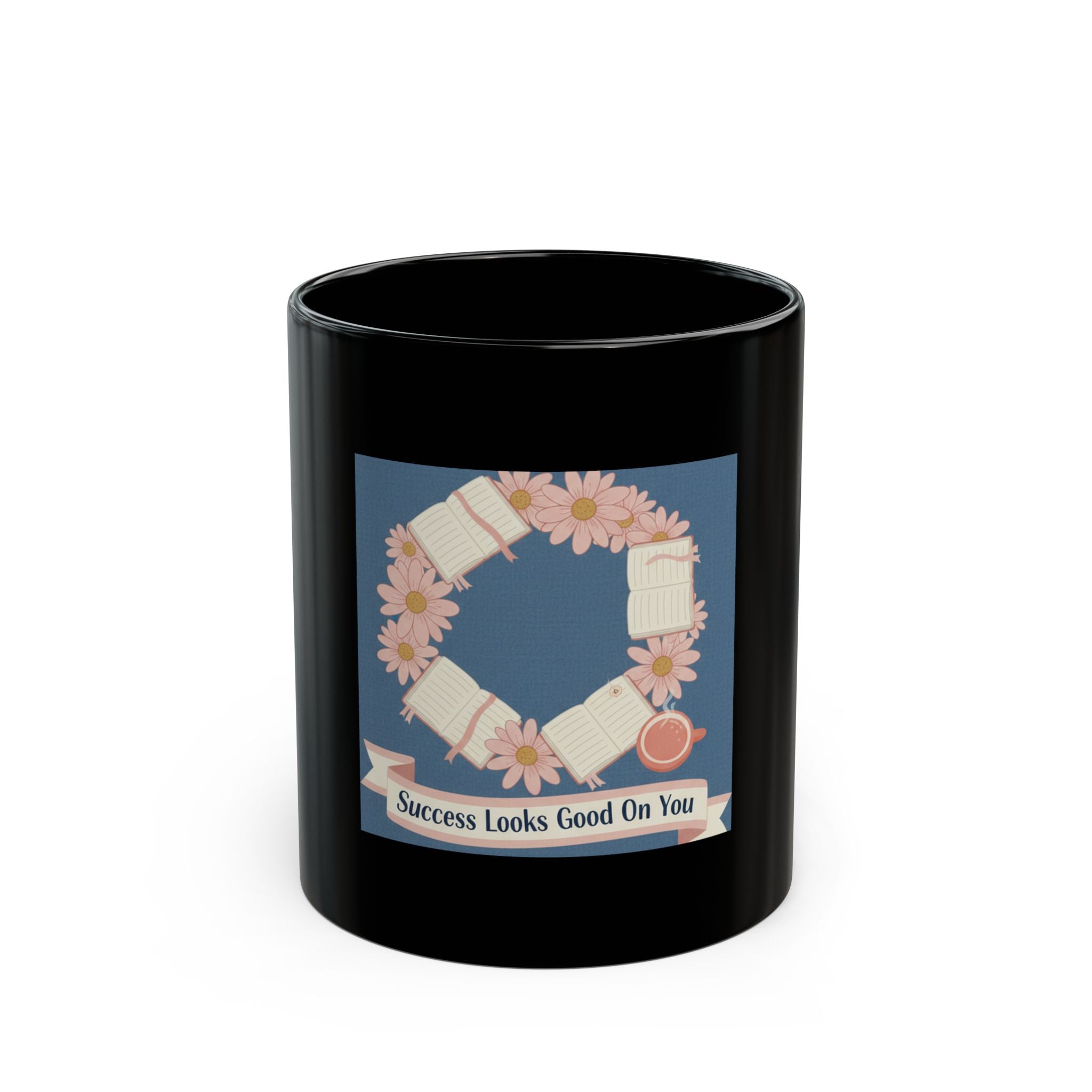 Daisies Black Mug 11oz – Success Looks Good on You