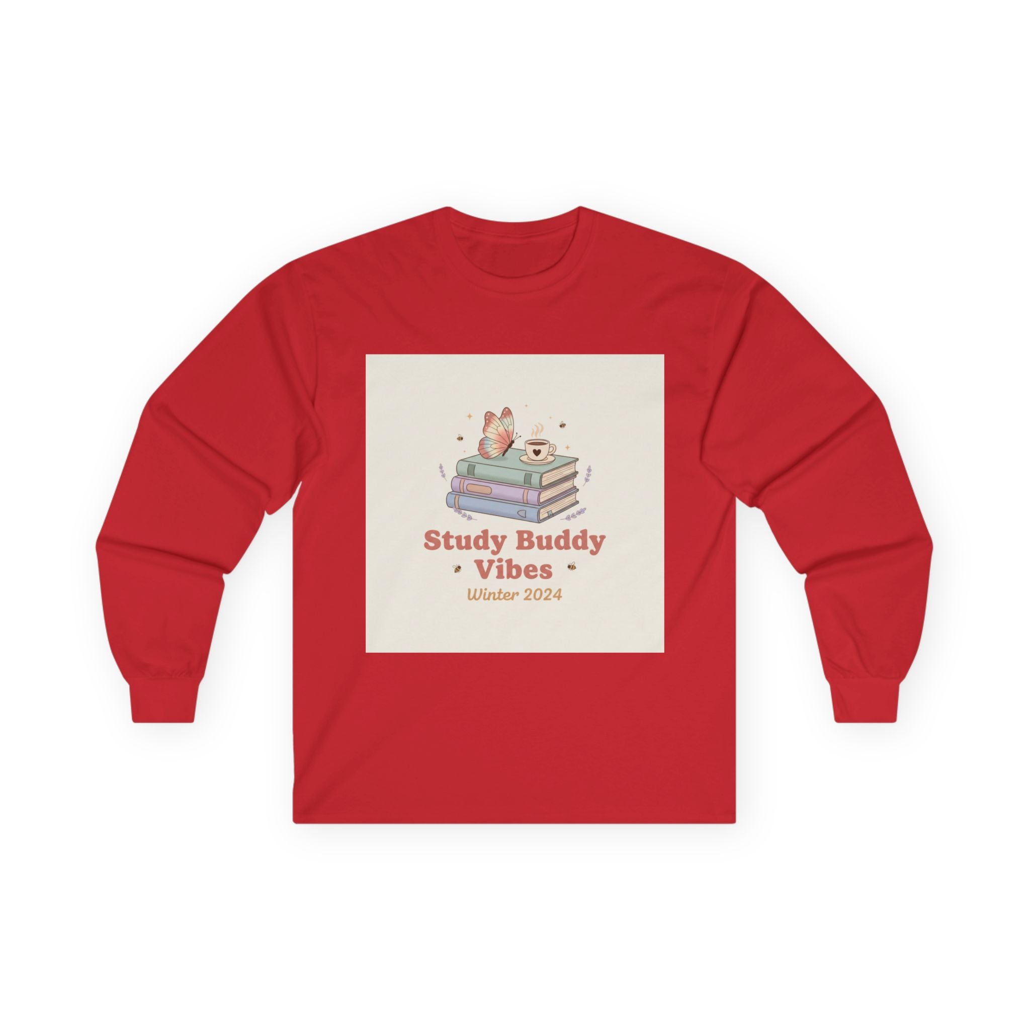 Study Buddy Vibes Winter 2024 Butterfly Long Sleeve Tee