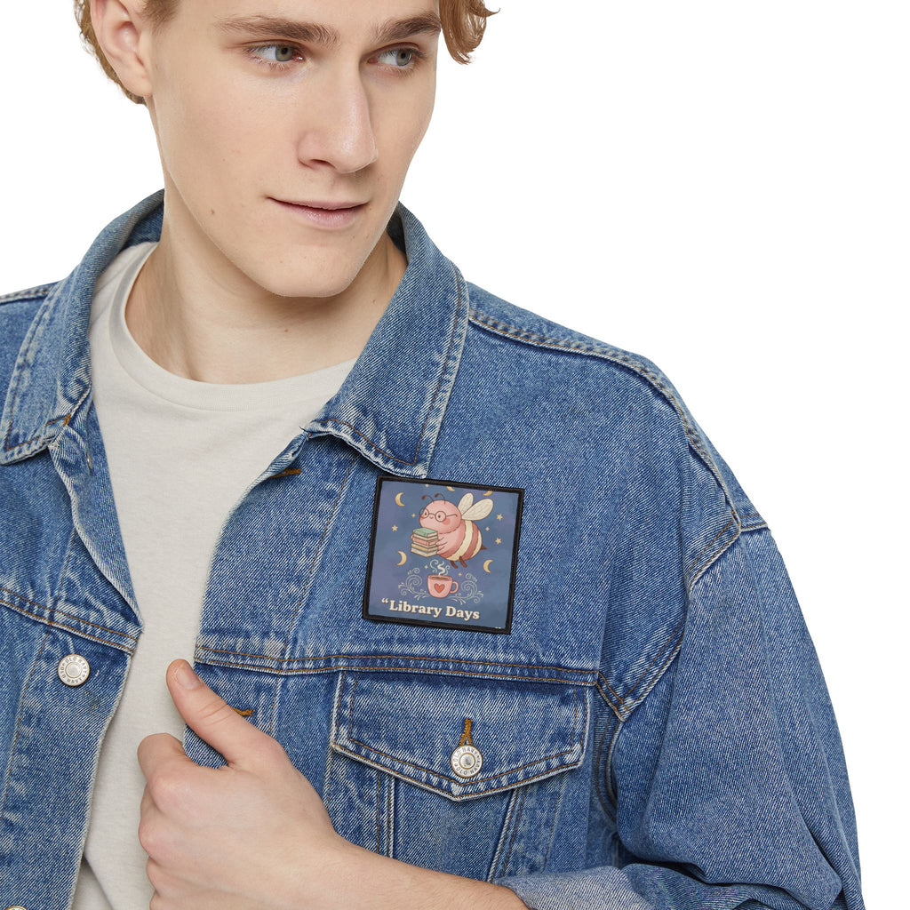 Bee Iron-On Patch – Library Days Are the Best Days
