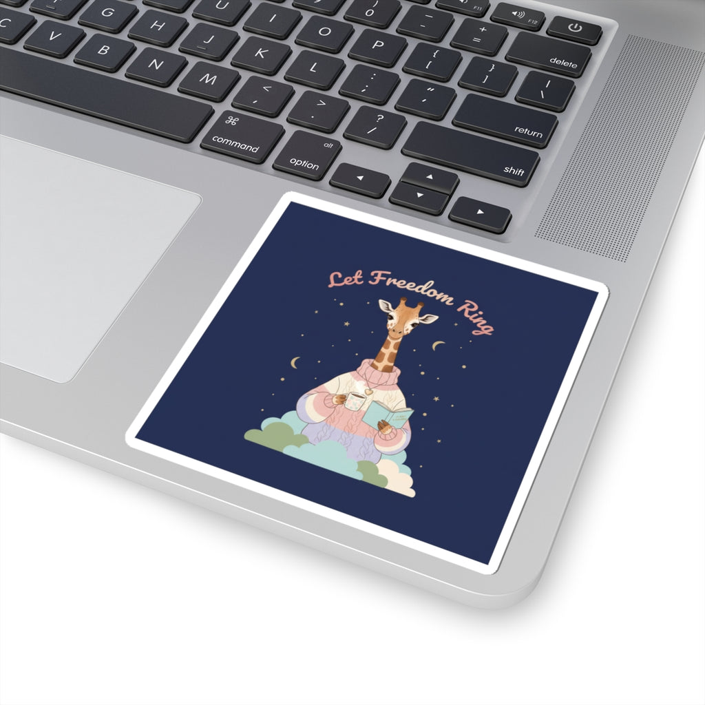Giraffe Kiss-Cut Sticker – Let Freedom Ring