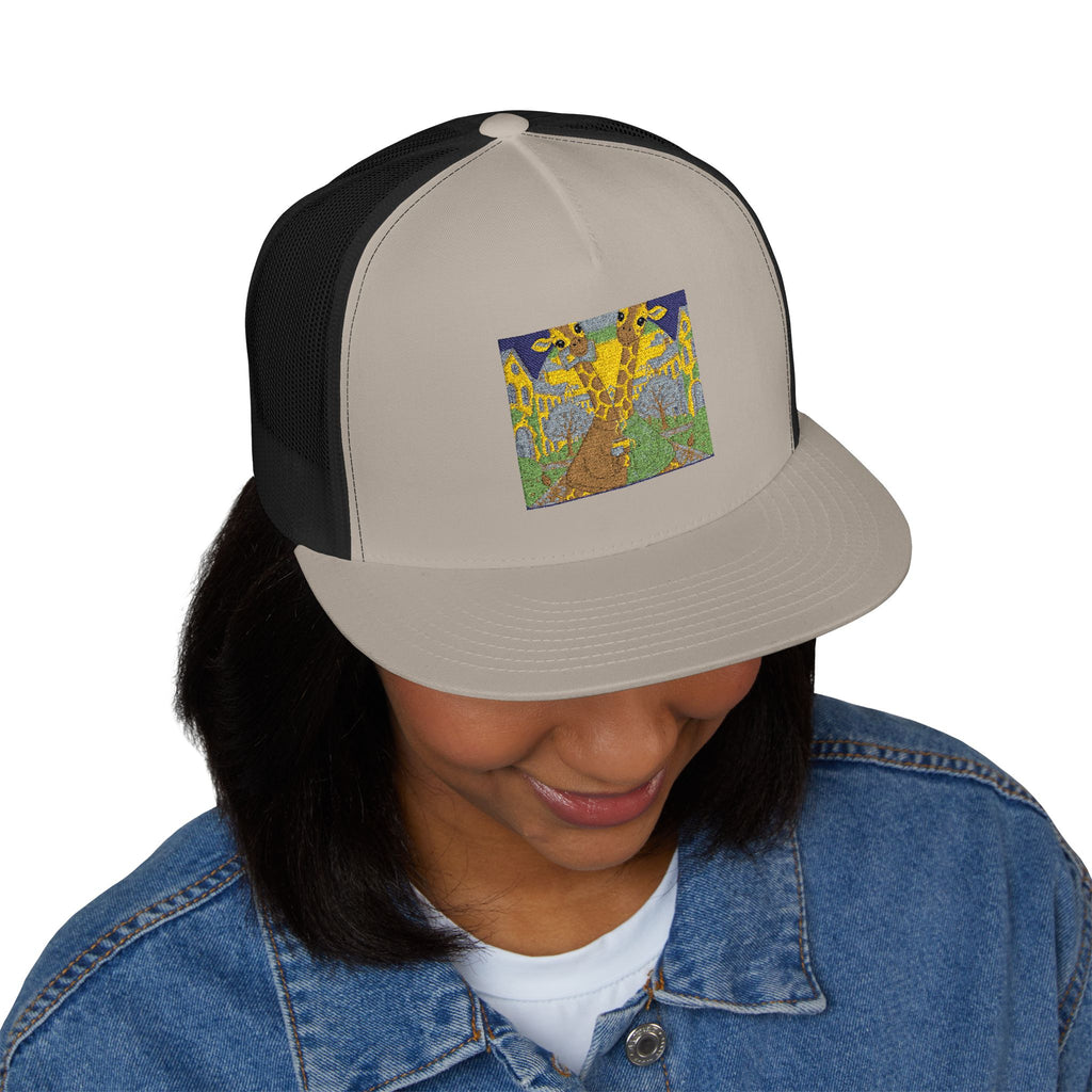 Giraffes Trucker Cap – Coffee and Confidence