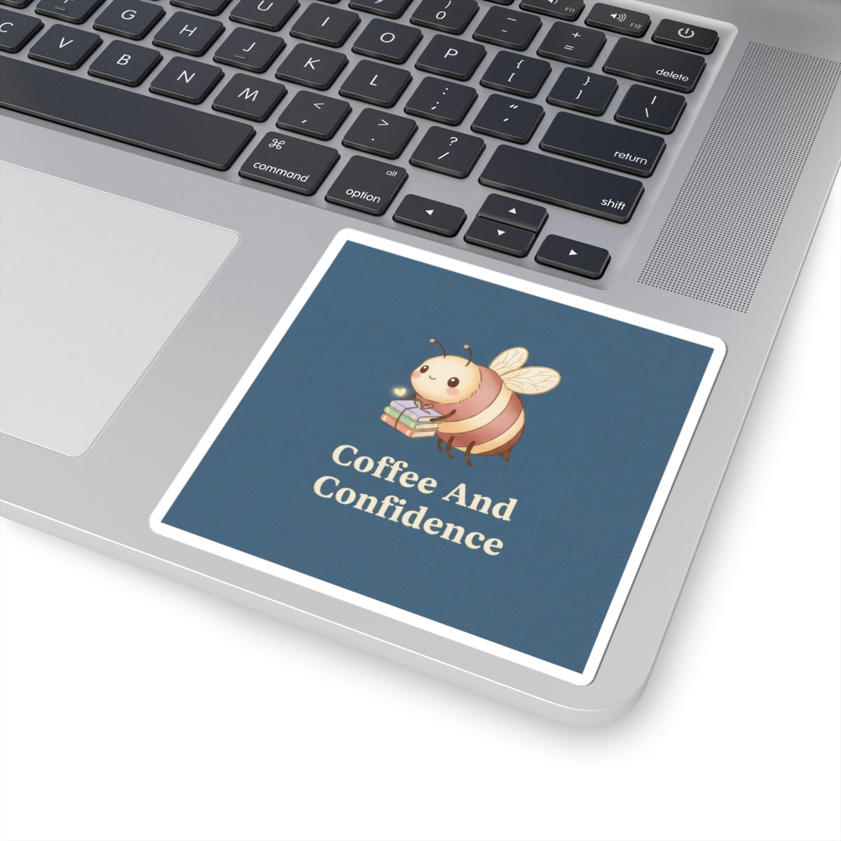 Bee Kiss-Cut Sticker – Coffee and Confidence