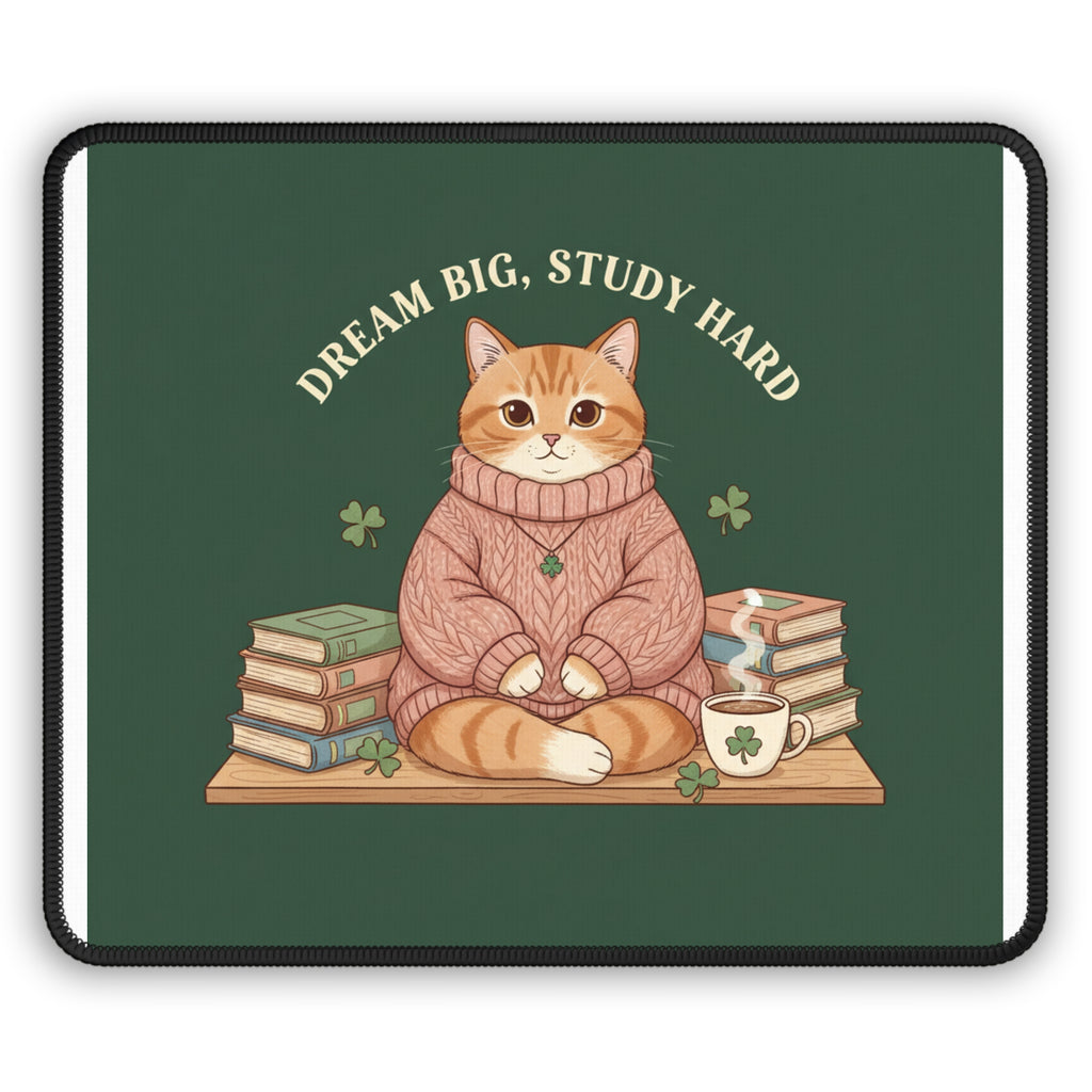 Cat Mouse Pad – Dream Big, Study Hard