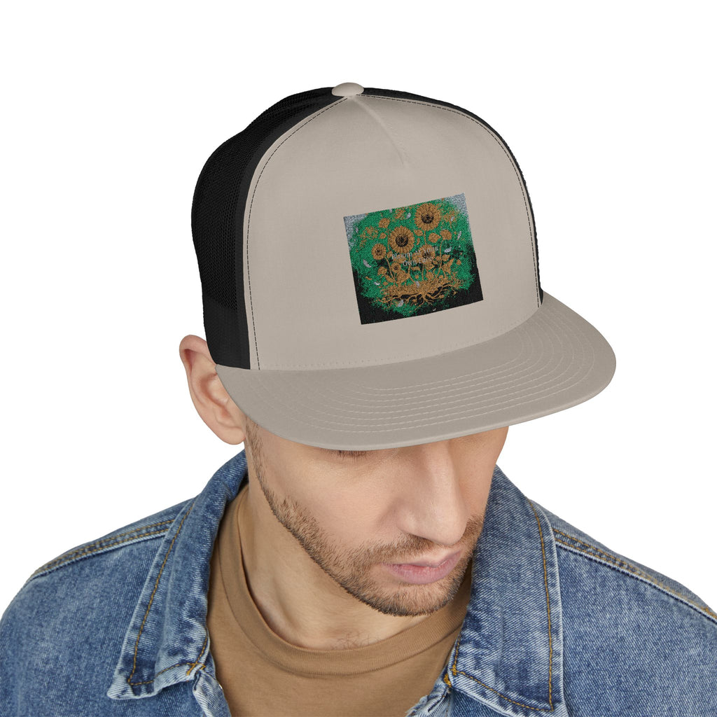 Sunflowers Trucker Cap – Bloom at Your Own Pace
