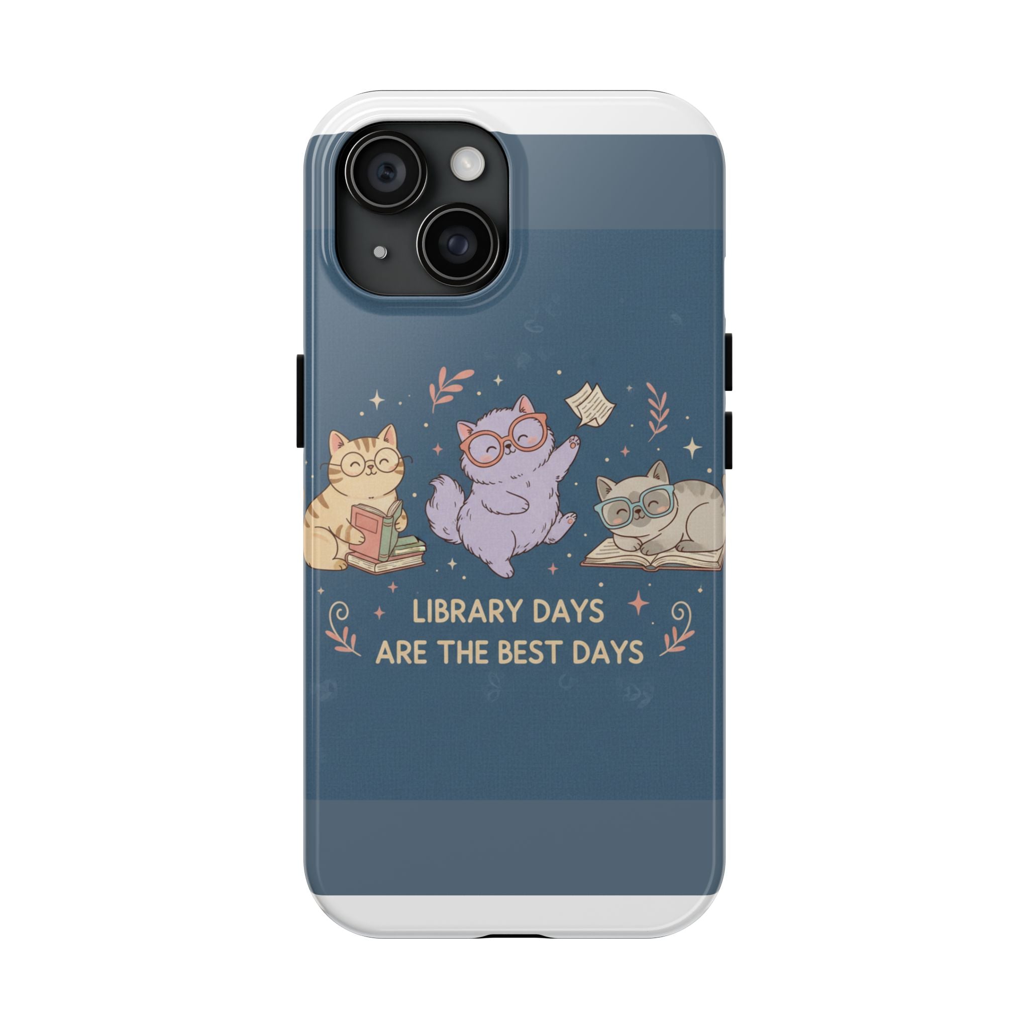 Cats With Glasses Tough Phone Case – Library Days Are the Best Days