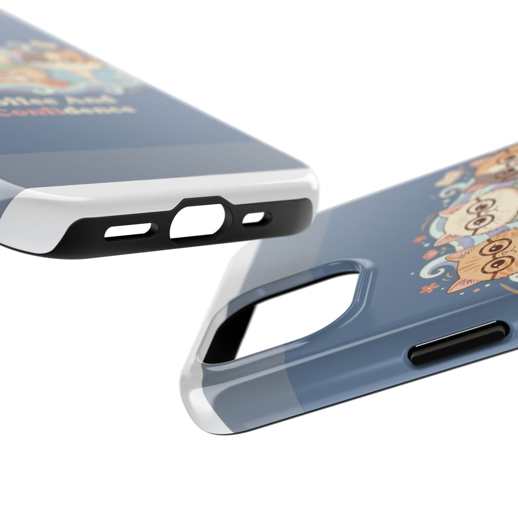 Cats With Glasses Tough Phone Case – Coffee and Confidence