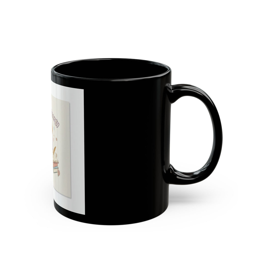 Big Brain Energy Dog Black Mug 11oz