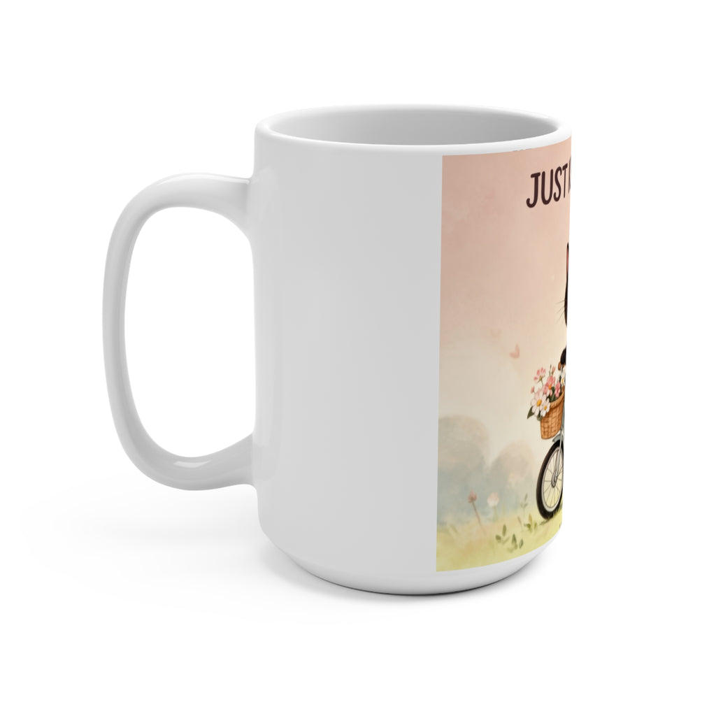JUST KEEP GOING Cat Mug 15oz