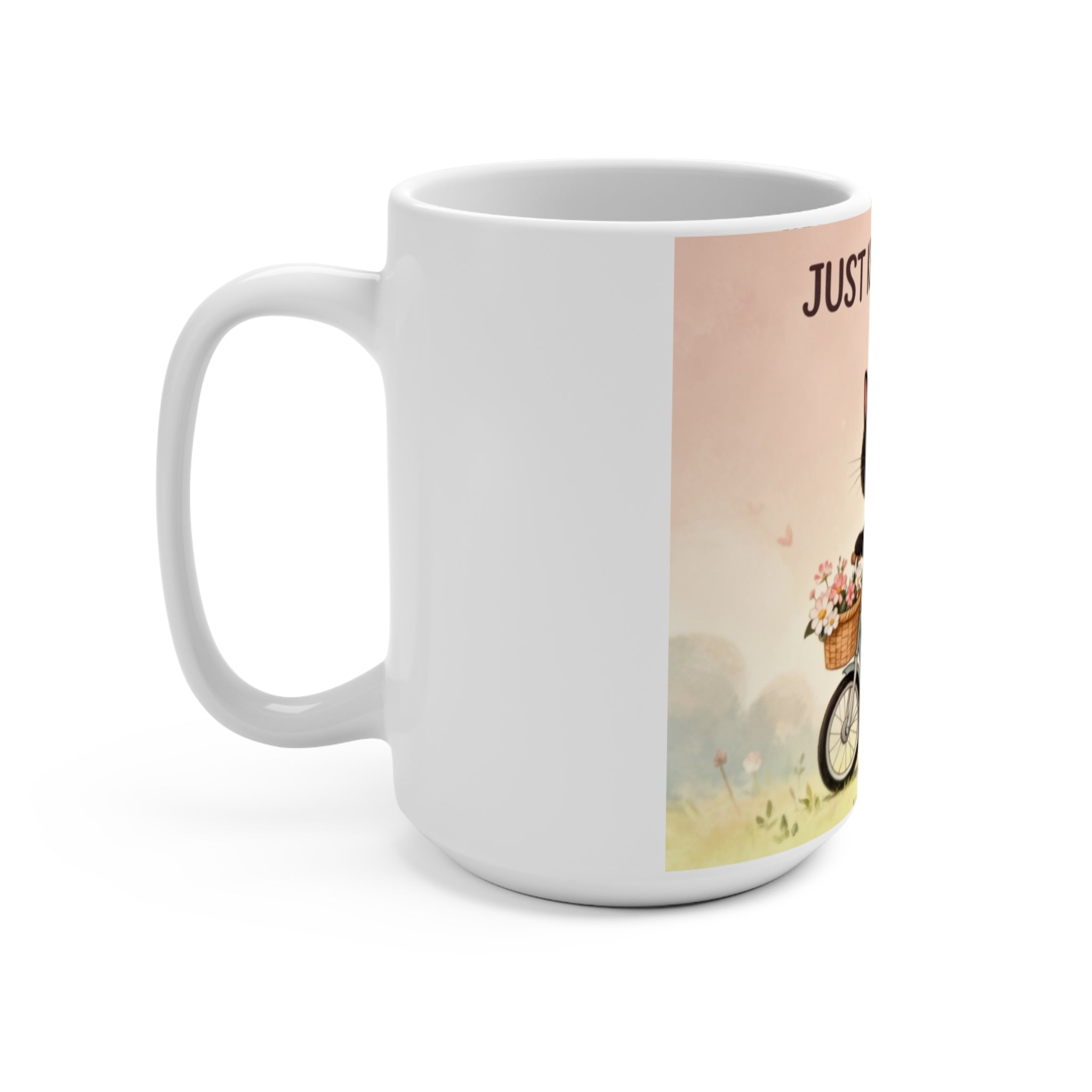 JUST KEEP GOING Cat Mug 15oz
