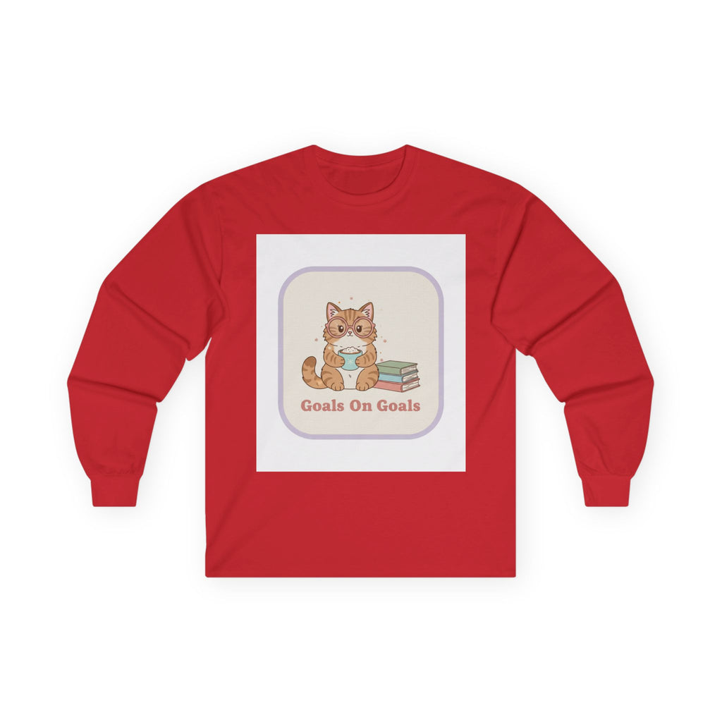 Goals On Goals Cat Long Sleeve Tee