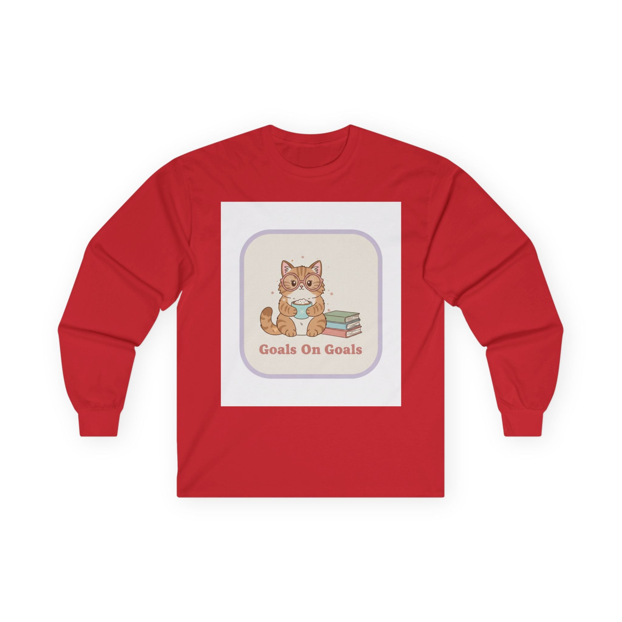 Goals On Goals Cat Long Sleeve Tee