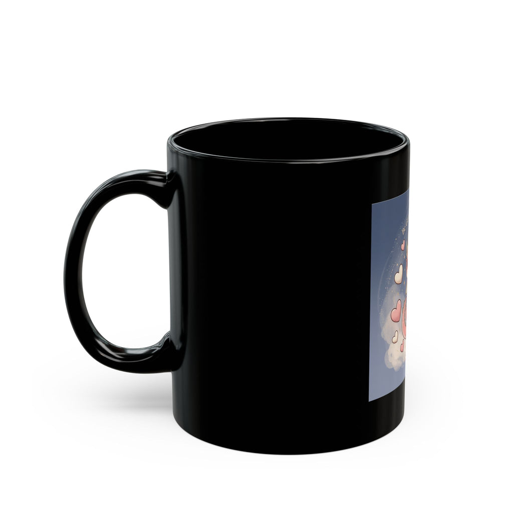 Cats With Glasses Black Mug 11oz – Be Gentle With Yourself