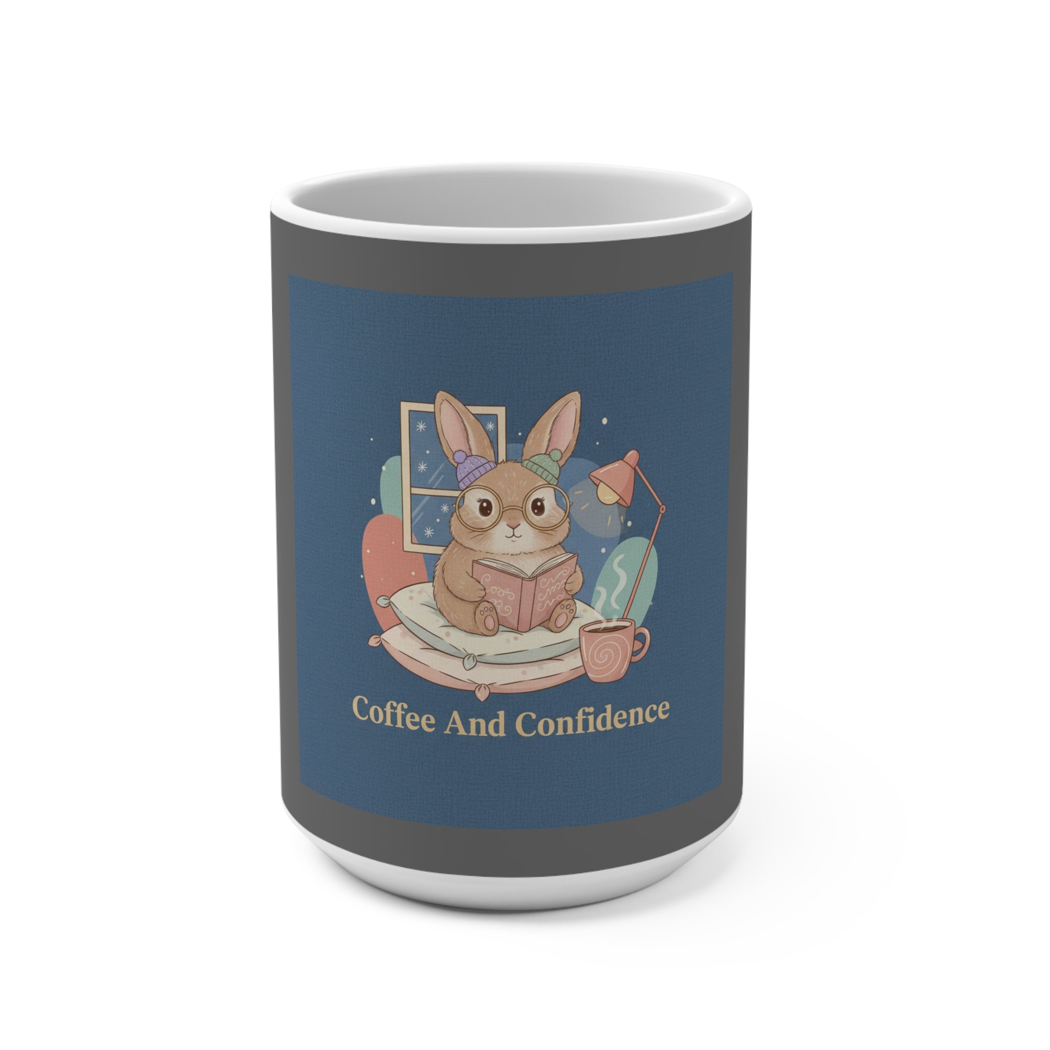Rabbit Mug 15oz – Coffee and Confidence