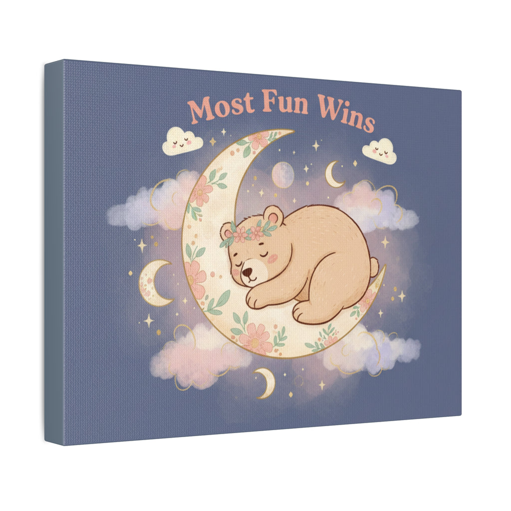Bear Canvas Print – Most Fun Wins