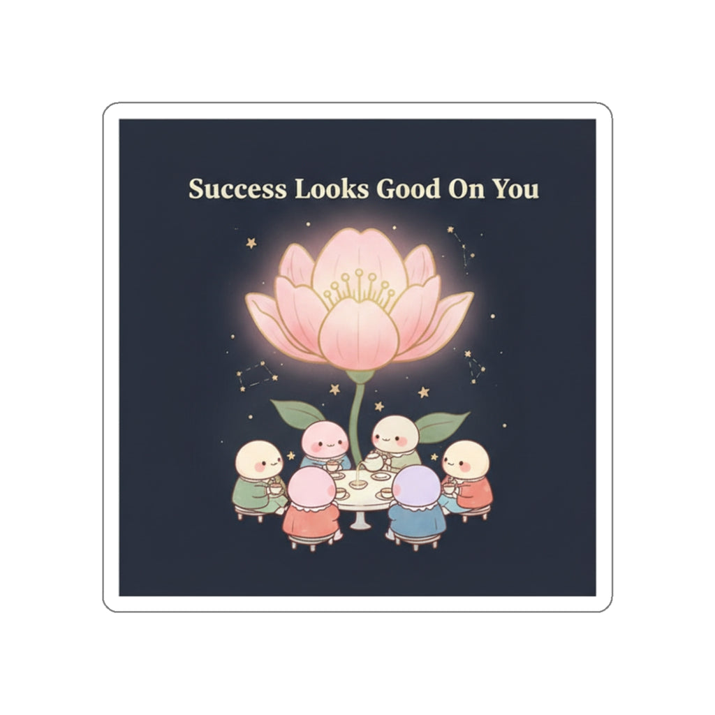 Tiny Chibi Creatures Die-Cut Sticker – Success Looks Good on You