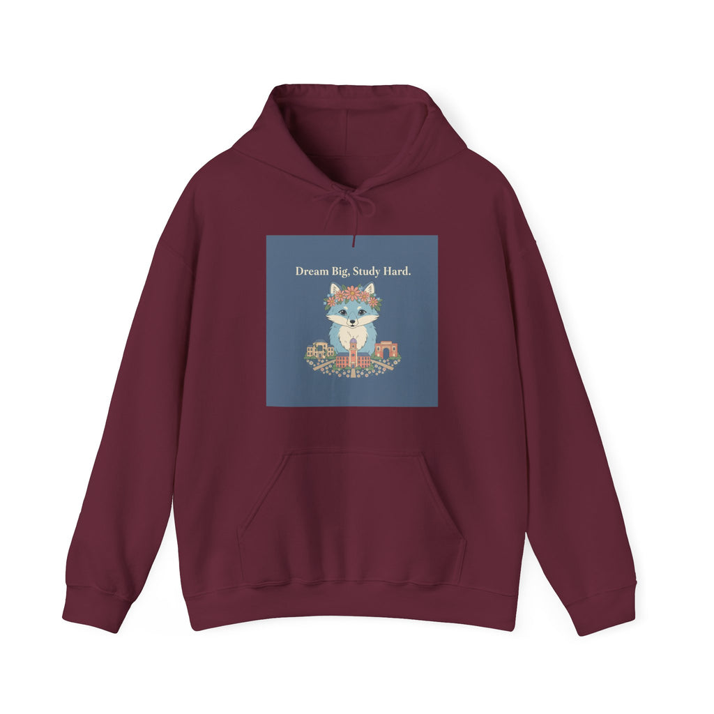Fox Hoodie – Dream Big, Study Hard
