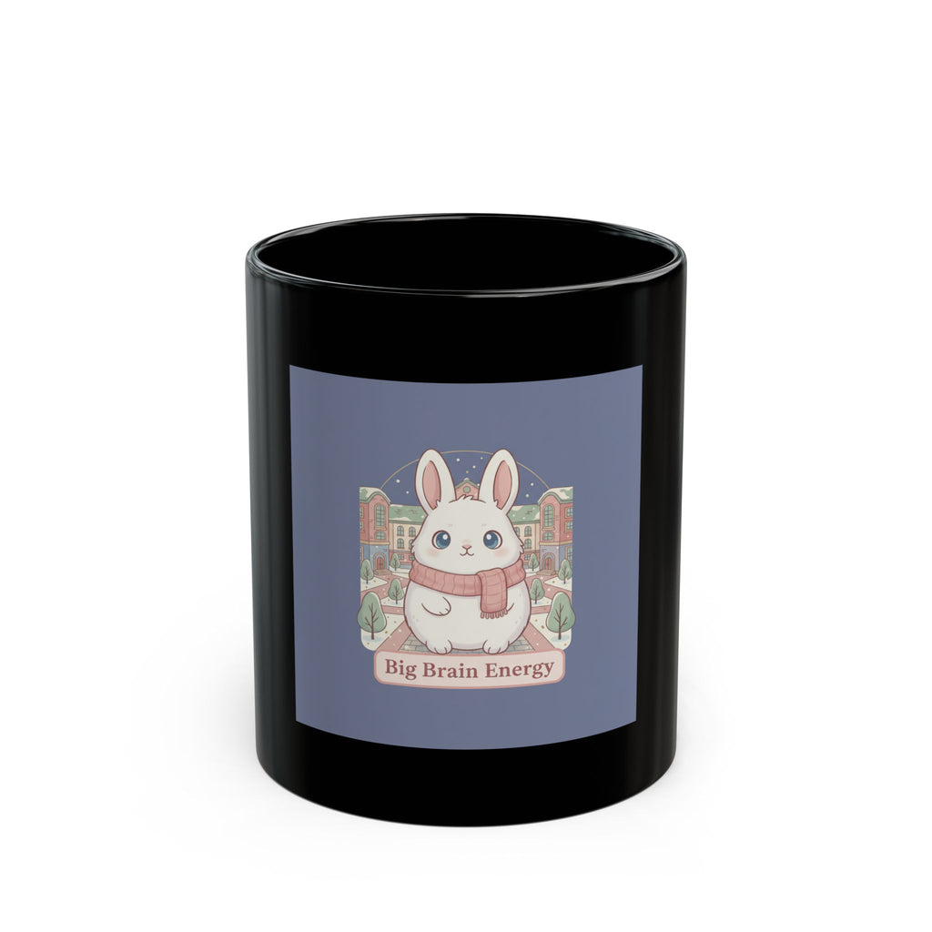 Bunny Black Mug 11oz – Big Brain Energy