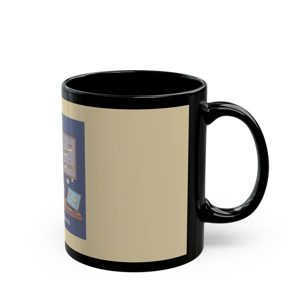 Rabbit Black Mug 11oz – Campus Queen