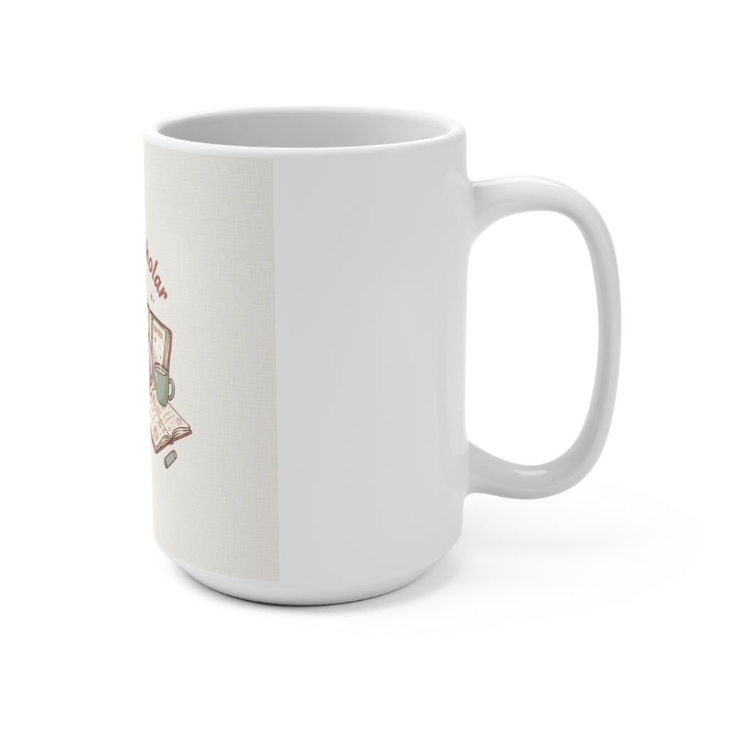 Soft Life Scholar Cat Mug 15oz