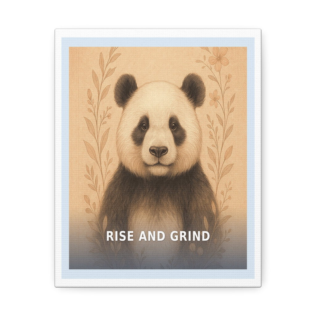 "Rise and Grind" Black Cat Canvas | College Girl Gift | Fashion | KayKay Classics