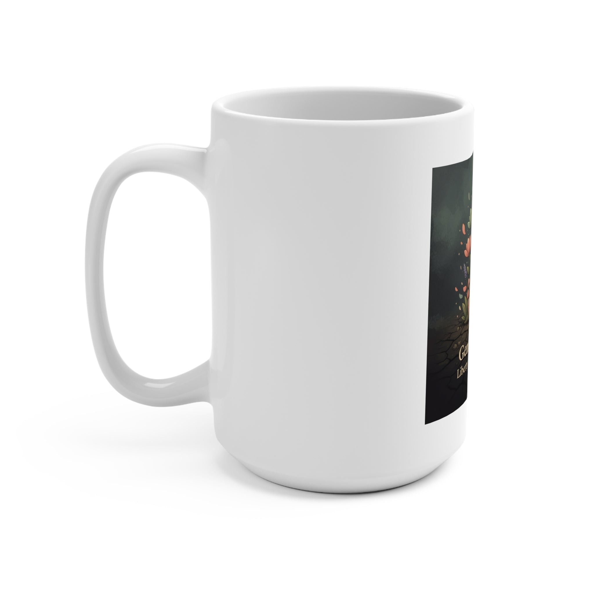 Bunny Mug 15oz – Gentle Strength Liberty and Justice for