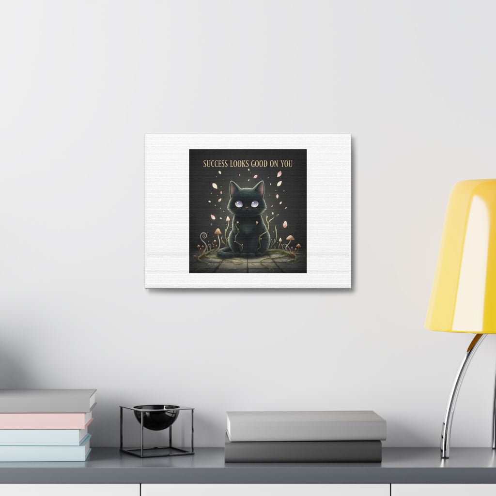 Black Cat Canvas Print – Success Looks Good on You