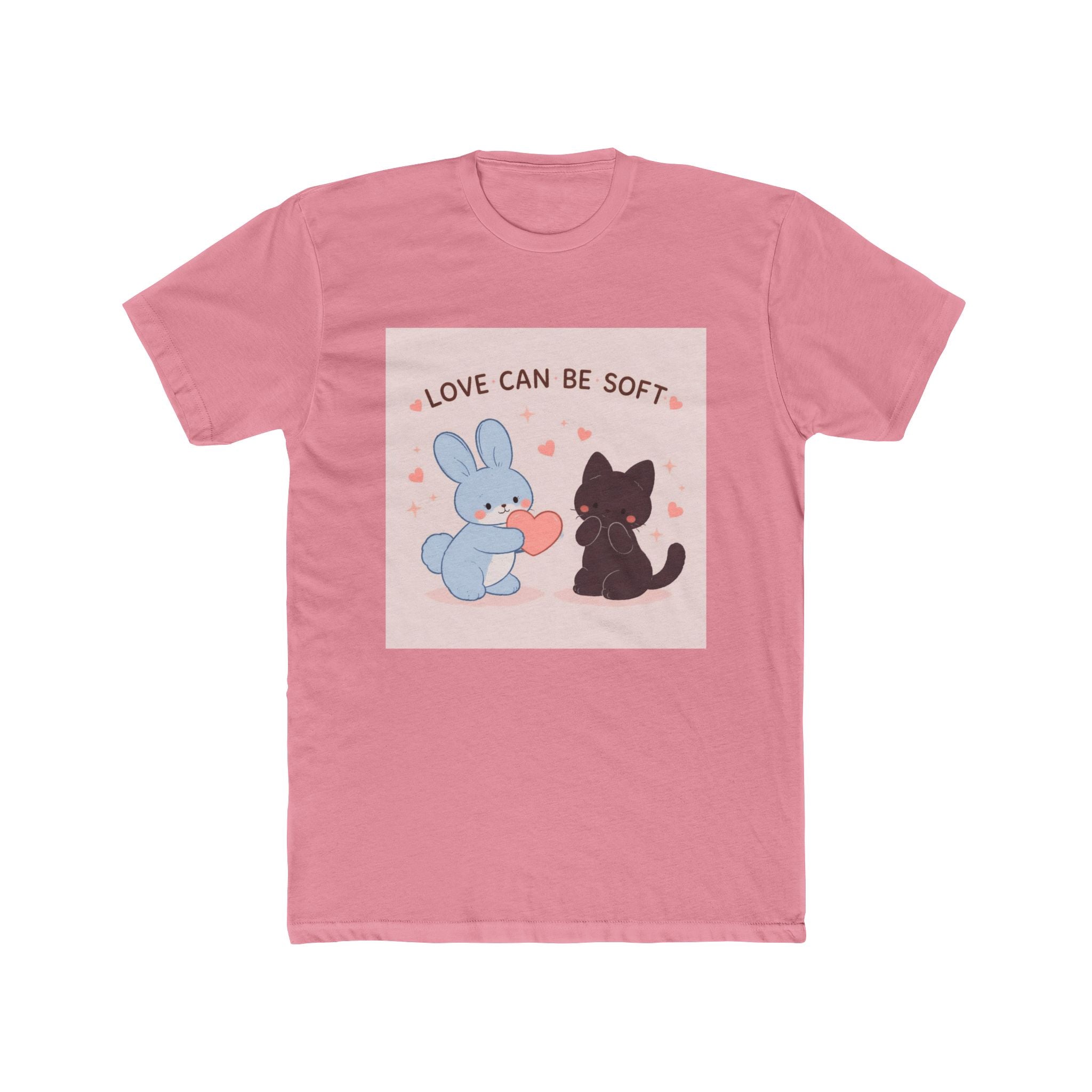 "LOVE CAN BE SOFT" Black Cat Unisex Tee | College Girl Gift | Fashion | KayKay Classics