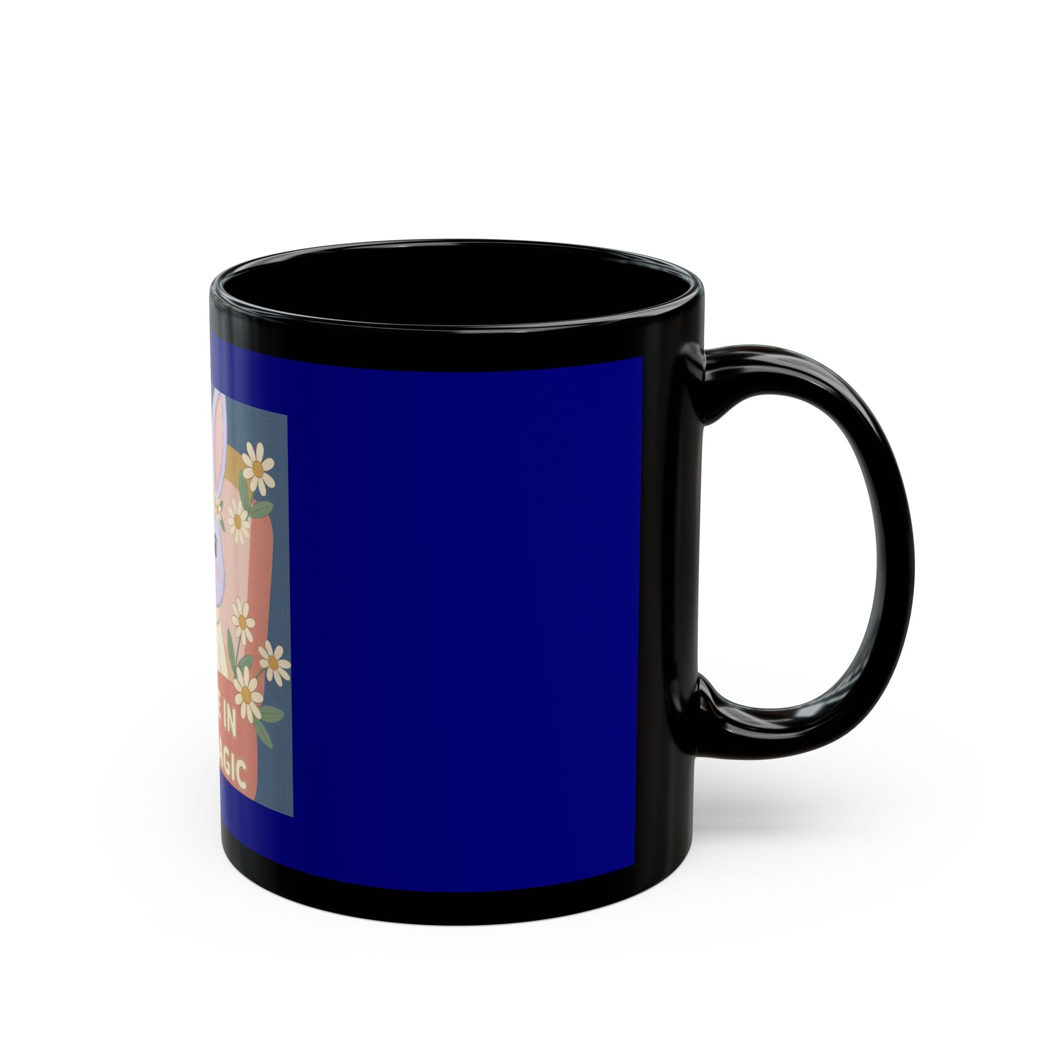 Bunny Black Mug 11oz – Believe in Your Magic