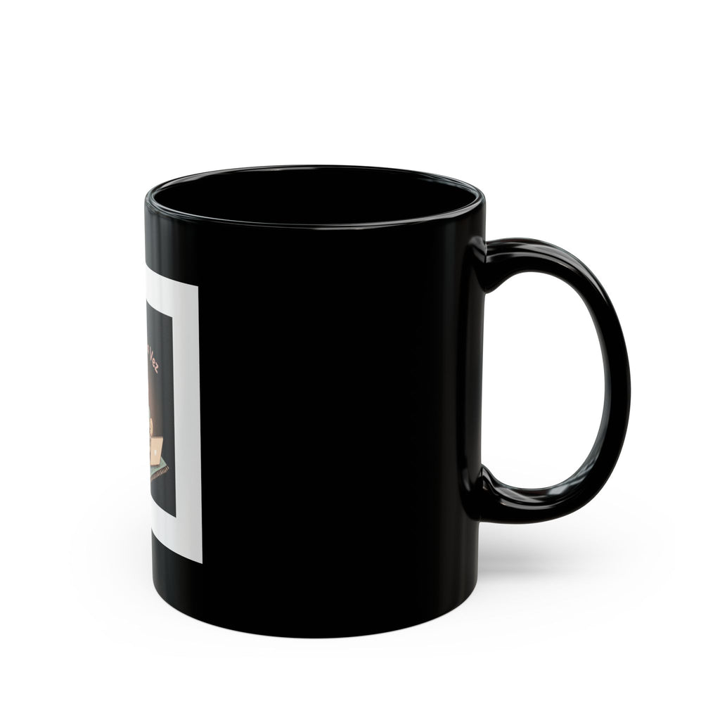 Bunny Black Mug 11oz – Un Paso a la Vez