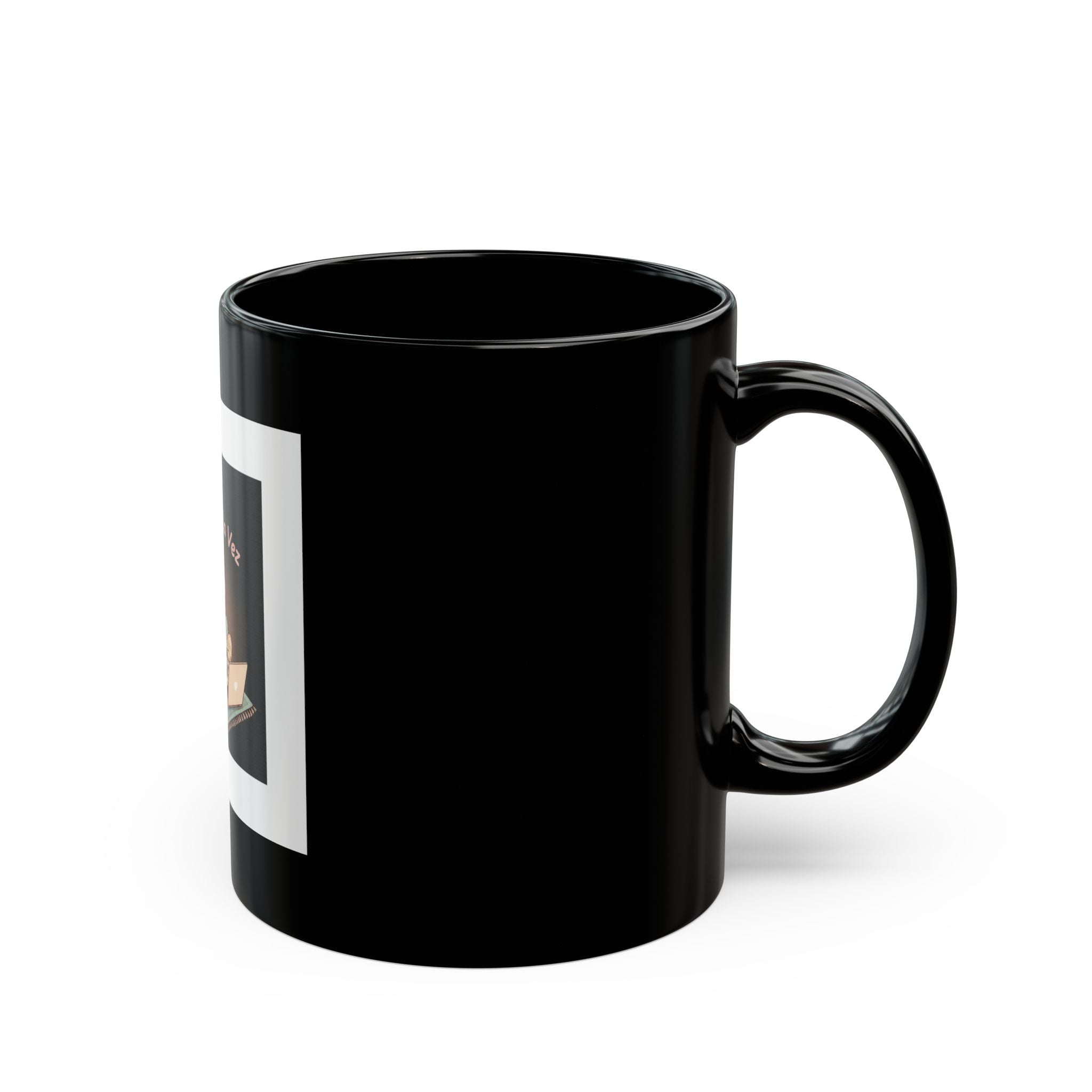 Bunny Black Mug 11oz – Un Paso a la Vez
