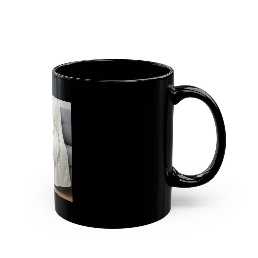 She Believed She Could Giraffe Black Mug 11oz