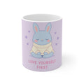 "LOVE YOURSELF FIRST" Black Cat Mug | Trendy Gift for Her | Drinkware | KayKay Classics