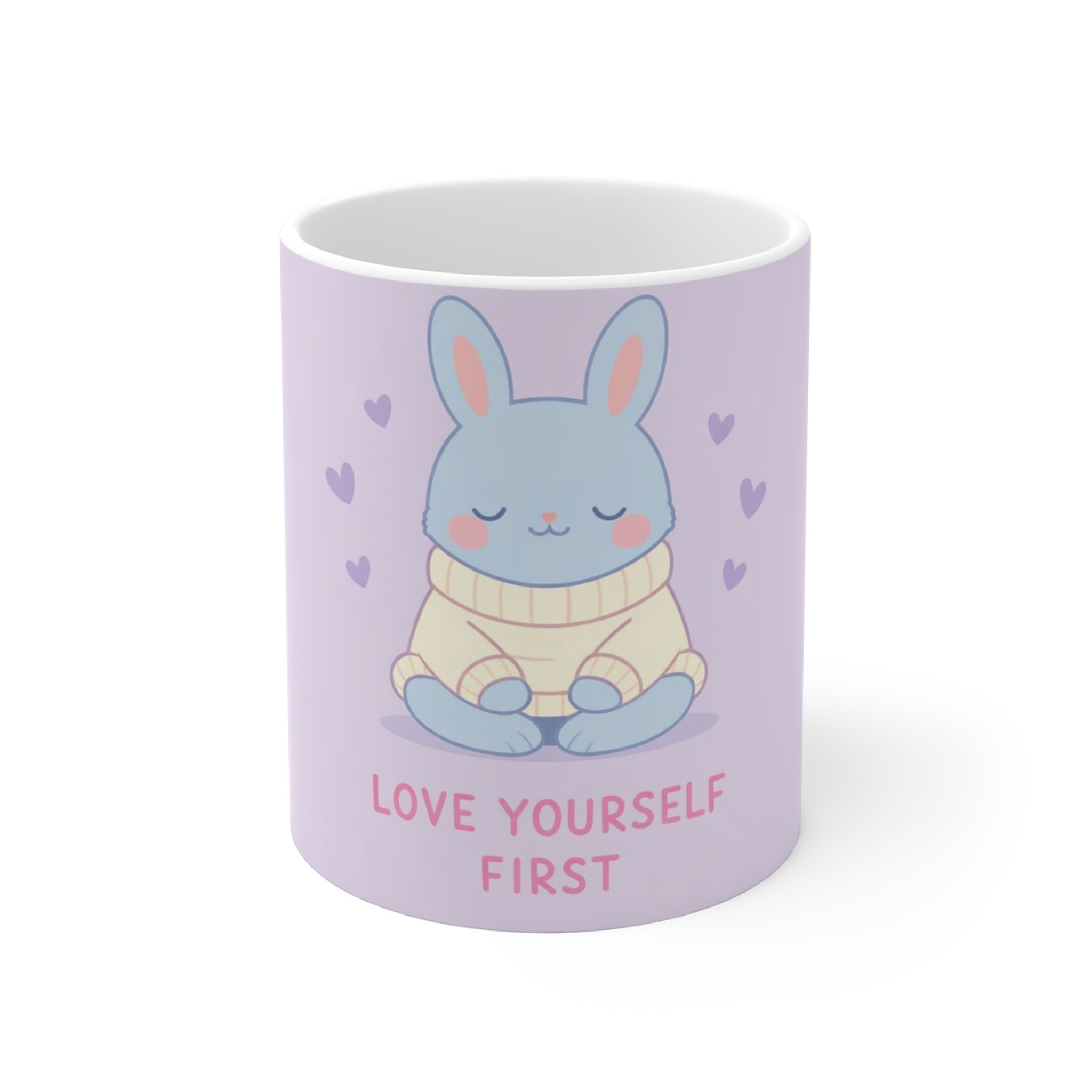 "LOVE YOURSELF FIRST" Black Cat Mug | Trendy Gift for Her | Drinkware | KayKay Classics
