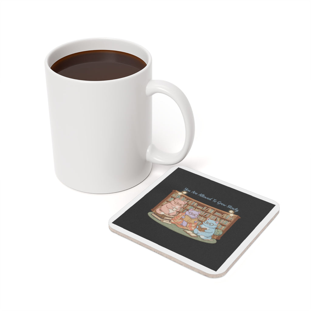 Cats With Glasses Cork Coaster – You Are Allowed to Grow Slowly