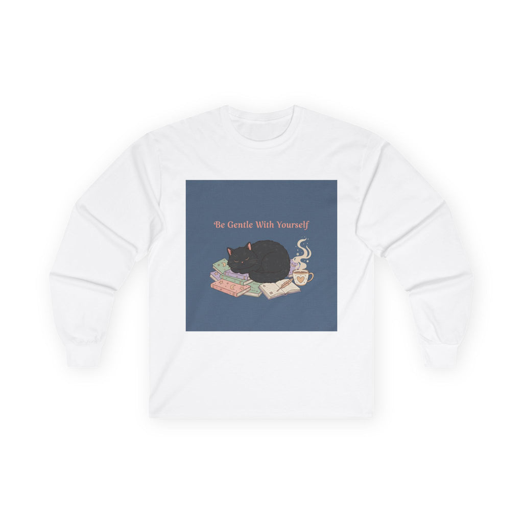 Black Cat Long Sleeve Tee – Be Gentle With Yourself