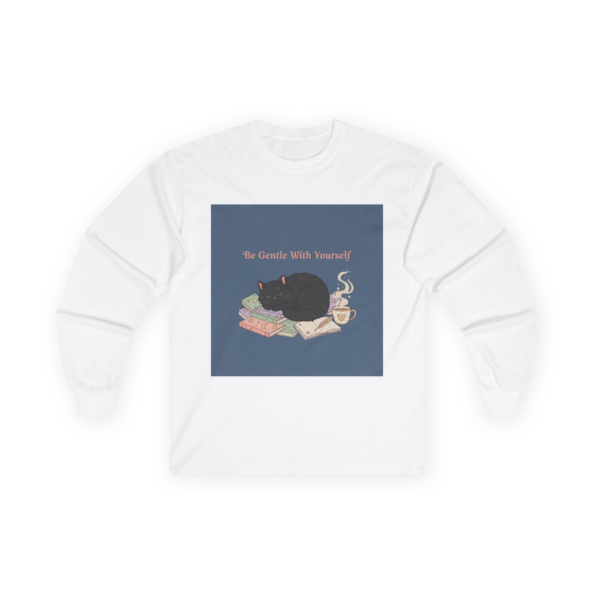 Black Cat Long Sleeve Tee – Be Gentle With Yourself
