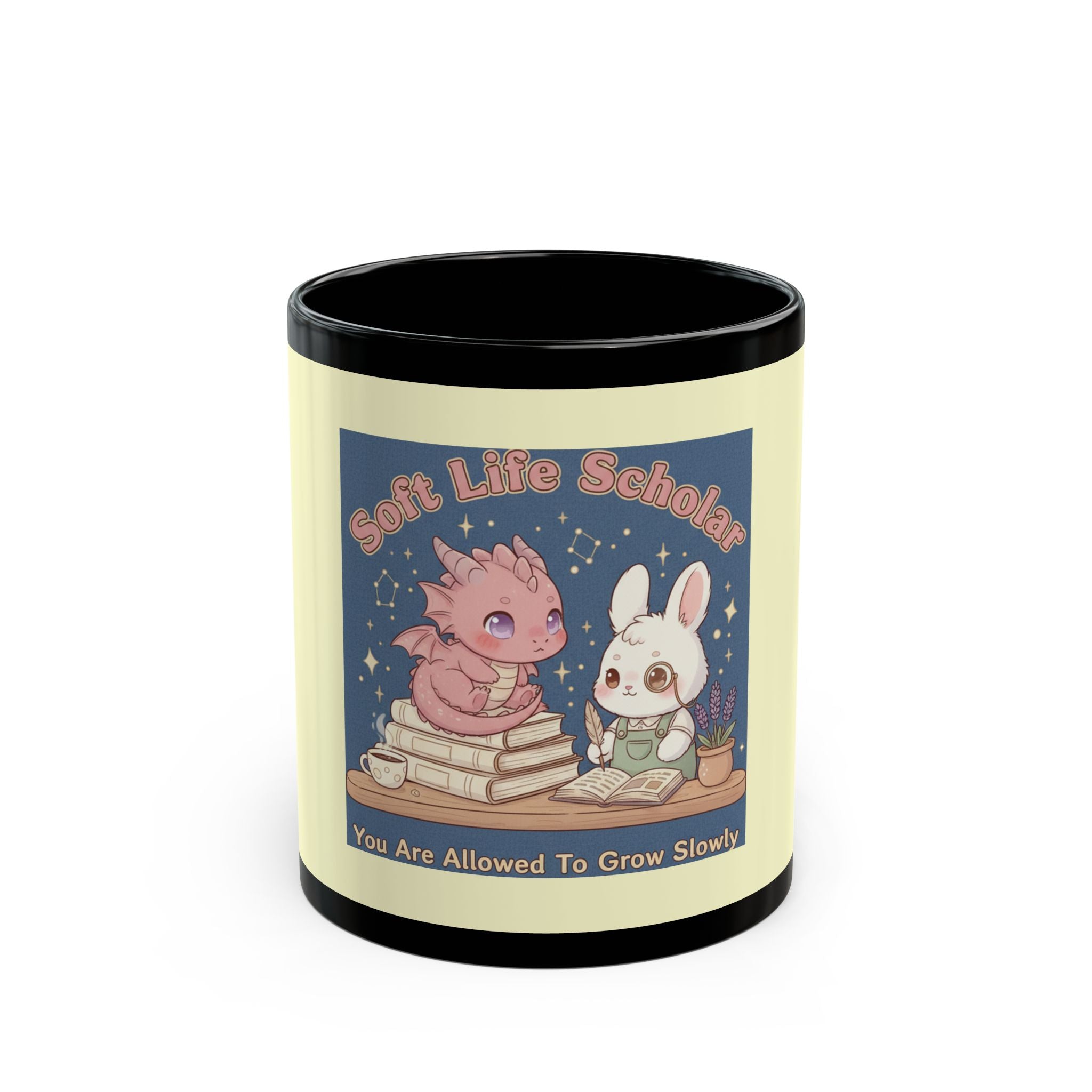 Dragon Black Mug 11oz – Soft Life Scholar You Are Allowed to Gro