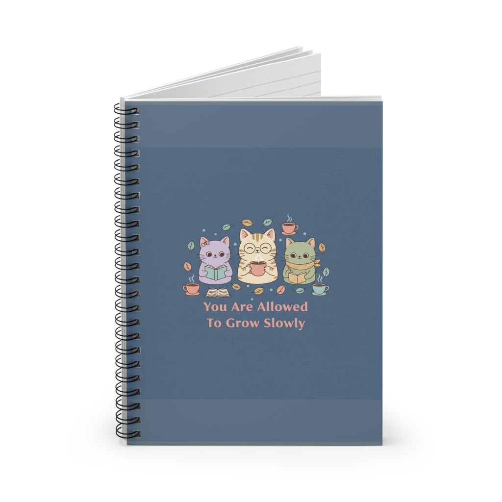 Cats With Glasses Spiral Notebook – You Are Allowed to Grow Slowly