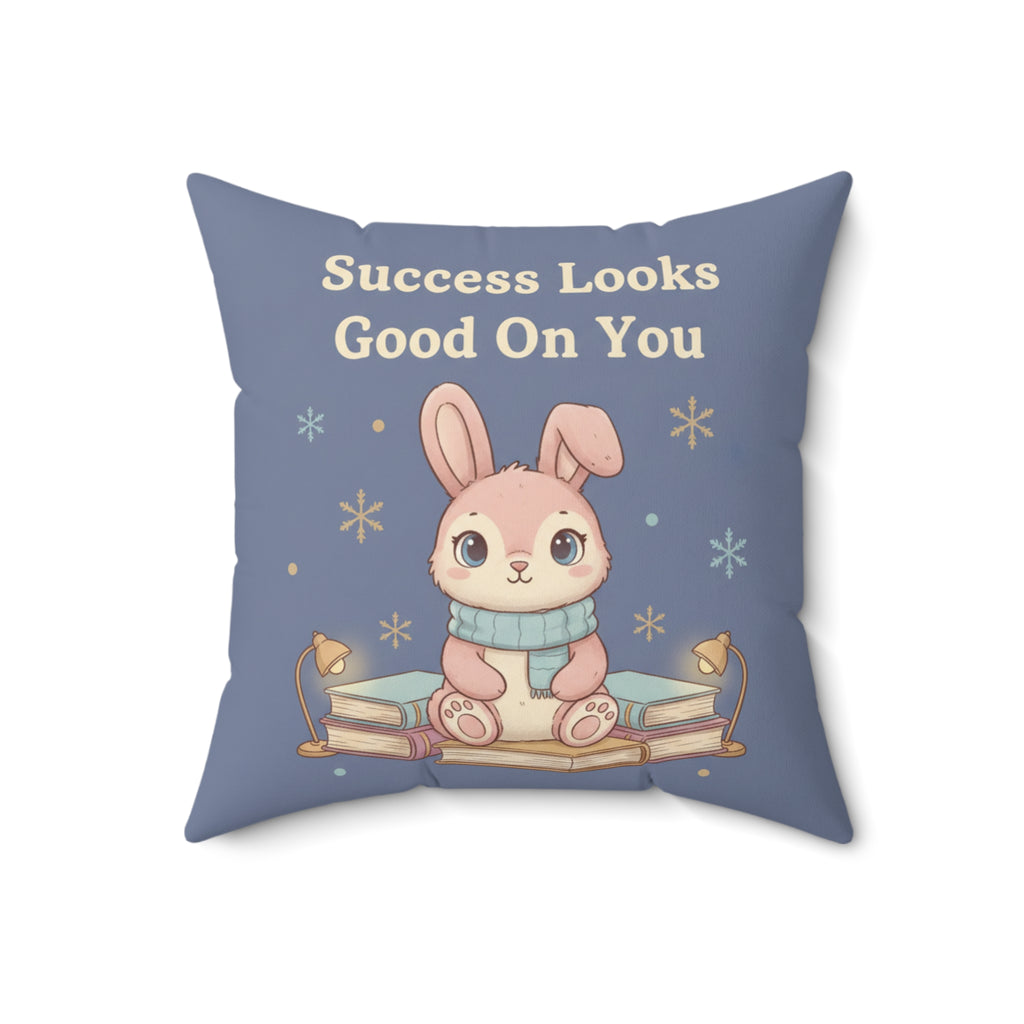 Rabbit Square Pillow – Success Looks Good on You