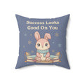 Rabbit Square Pillow – Success Looks Good on You