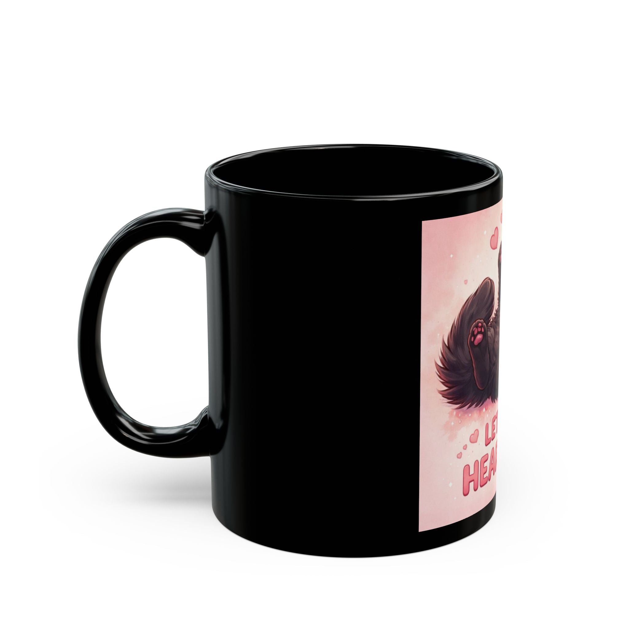 LET YOUR HEART REST Cat Black Mug 11oz