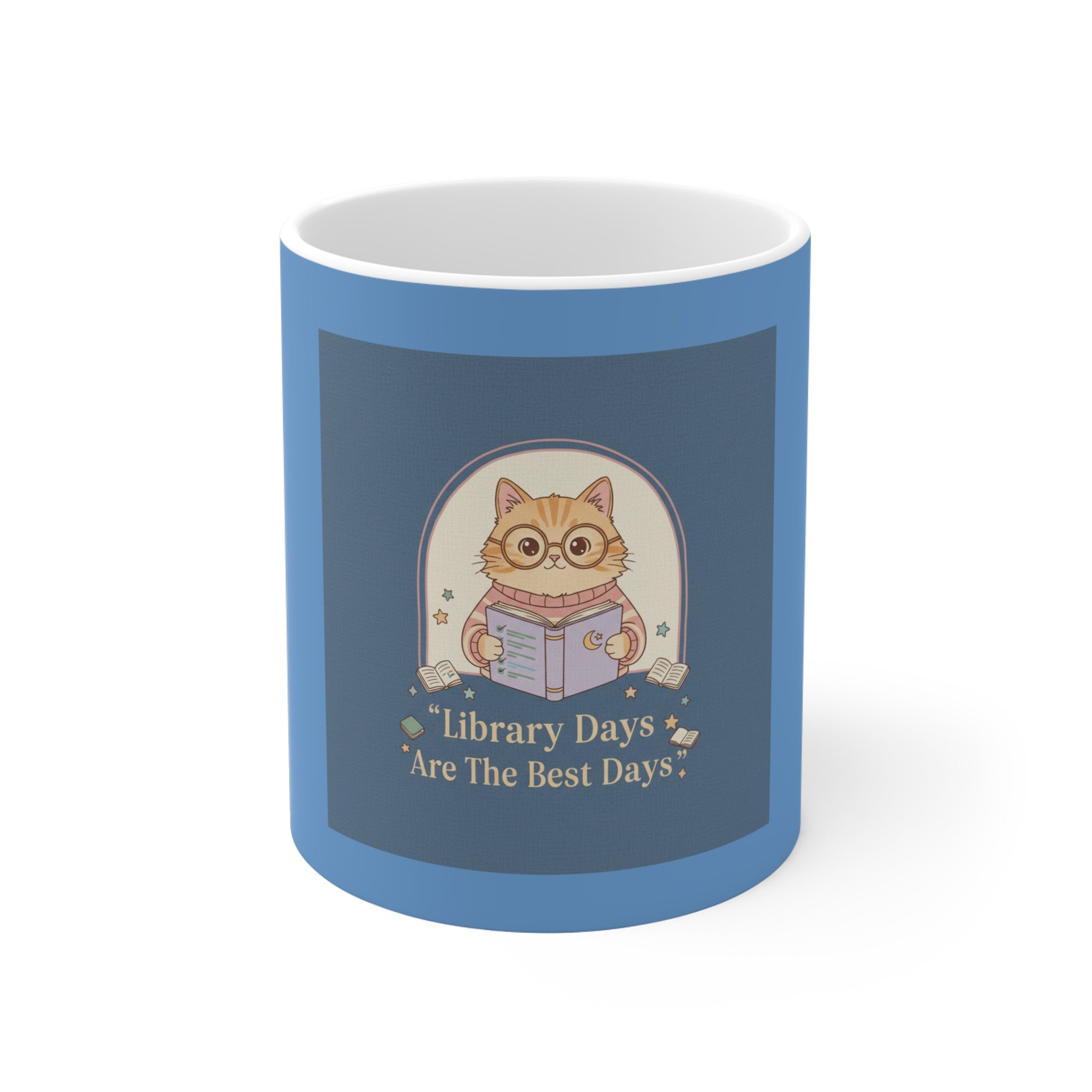 Cat Mug 11oz – Library Days Are the Best Days