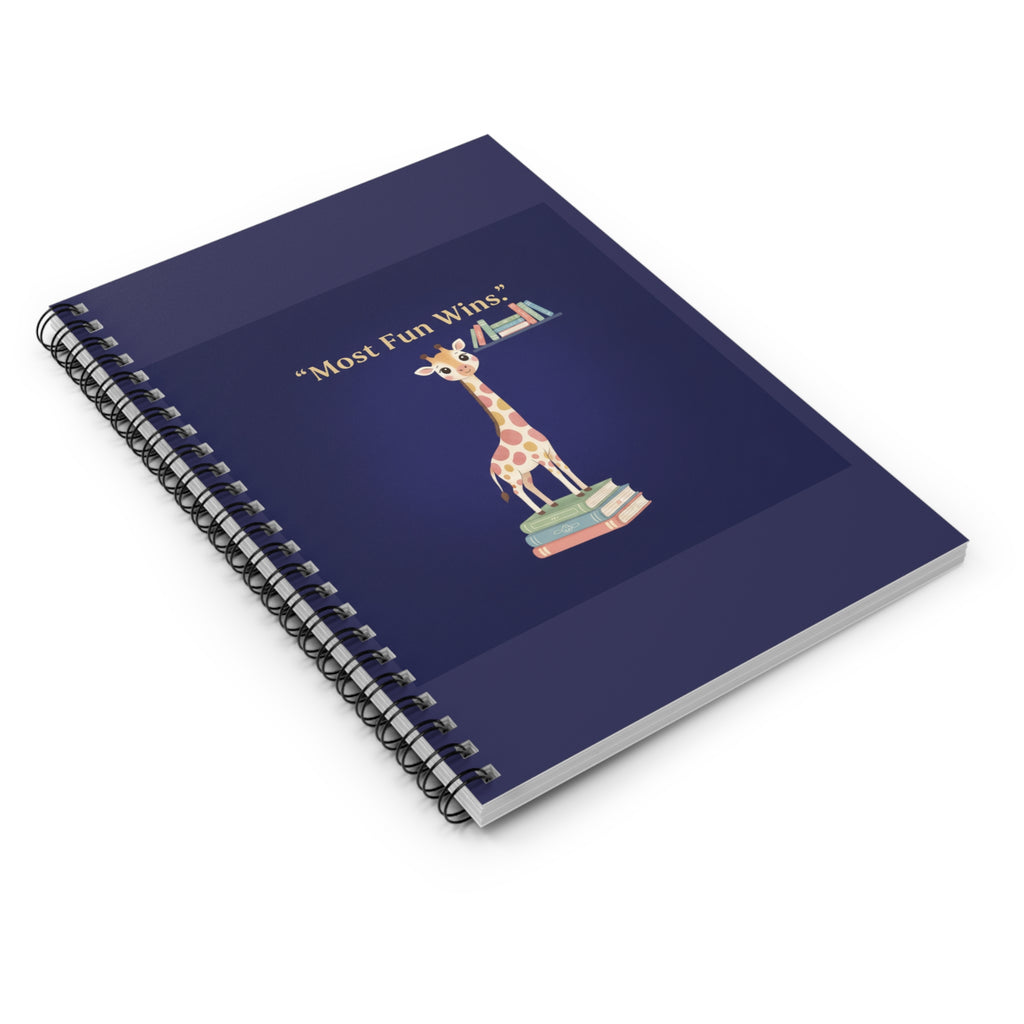 Giraffe Spiral Notebook – Most Fun Wins