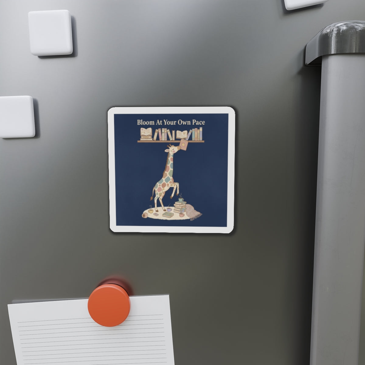 Giraffe Die-Cut Magnet – Bloom at Your Own Pace