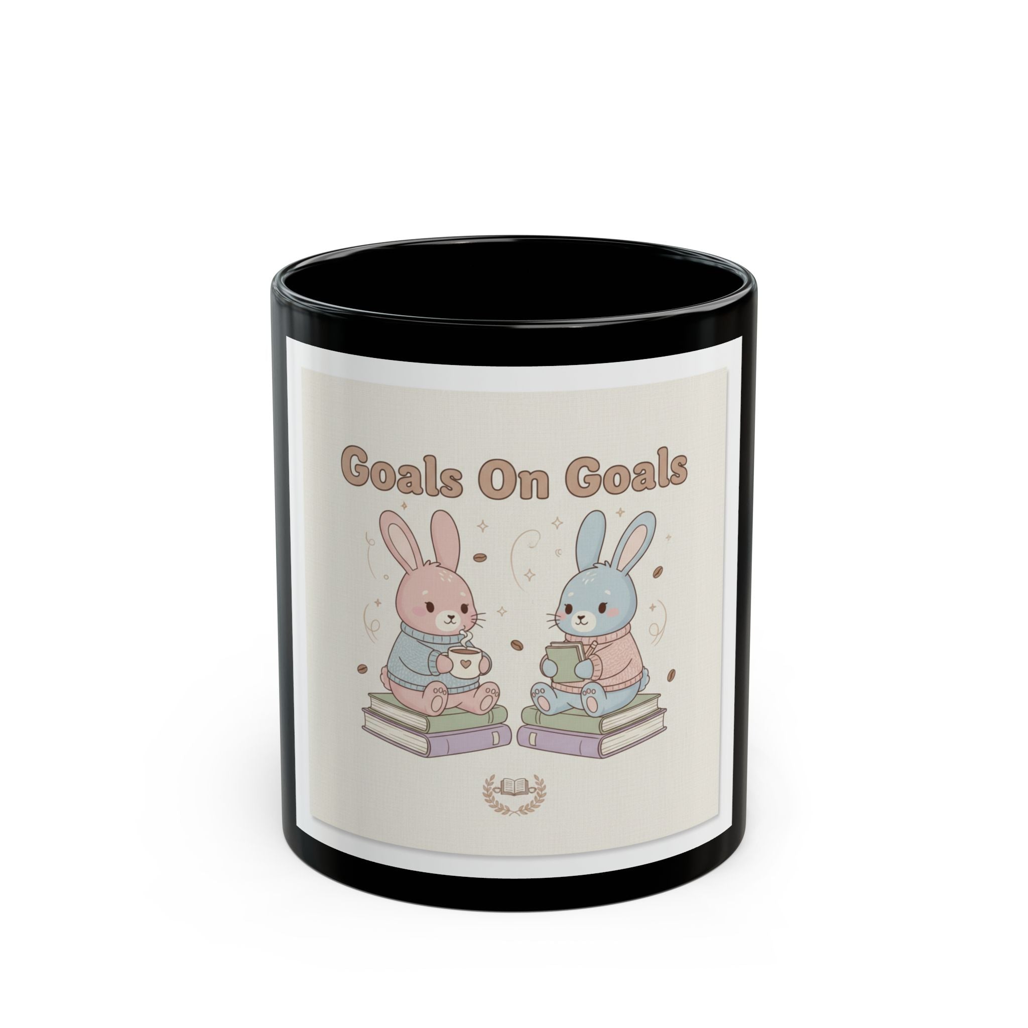 Goals On Goals Rabbit Black Mug 11oz