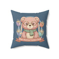 Bear Square Pillow – One Nation Under God
