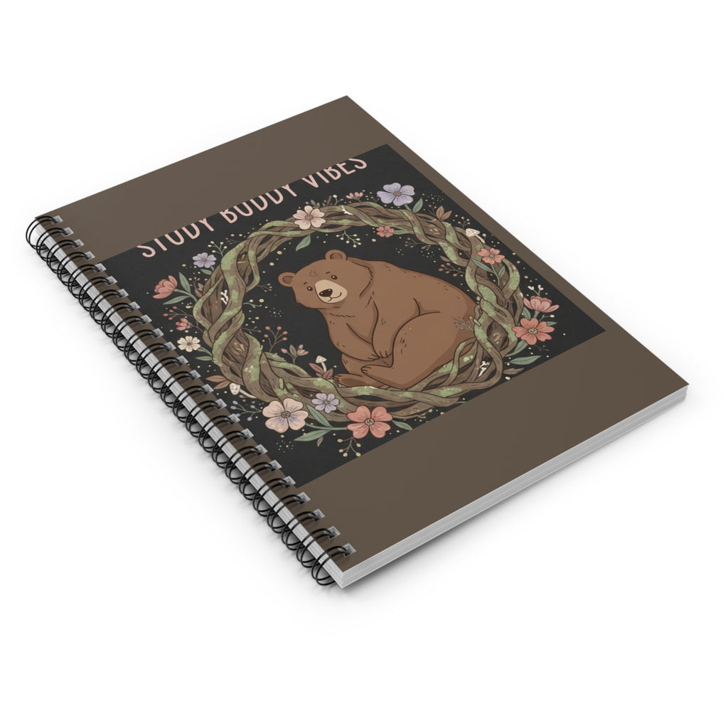 Bear Spiral Notebook – Study Buddy Vibes