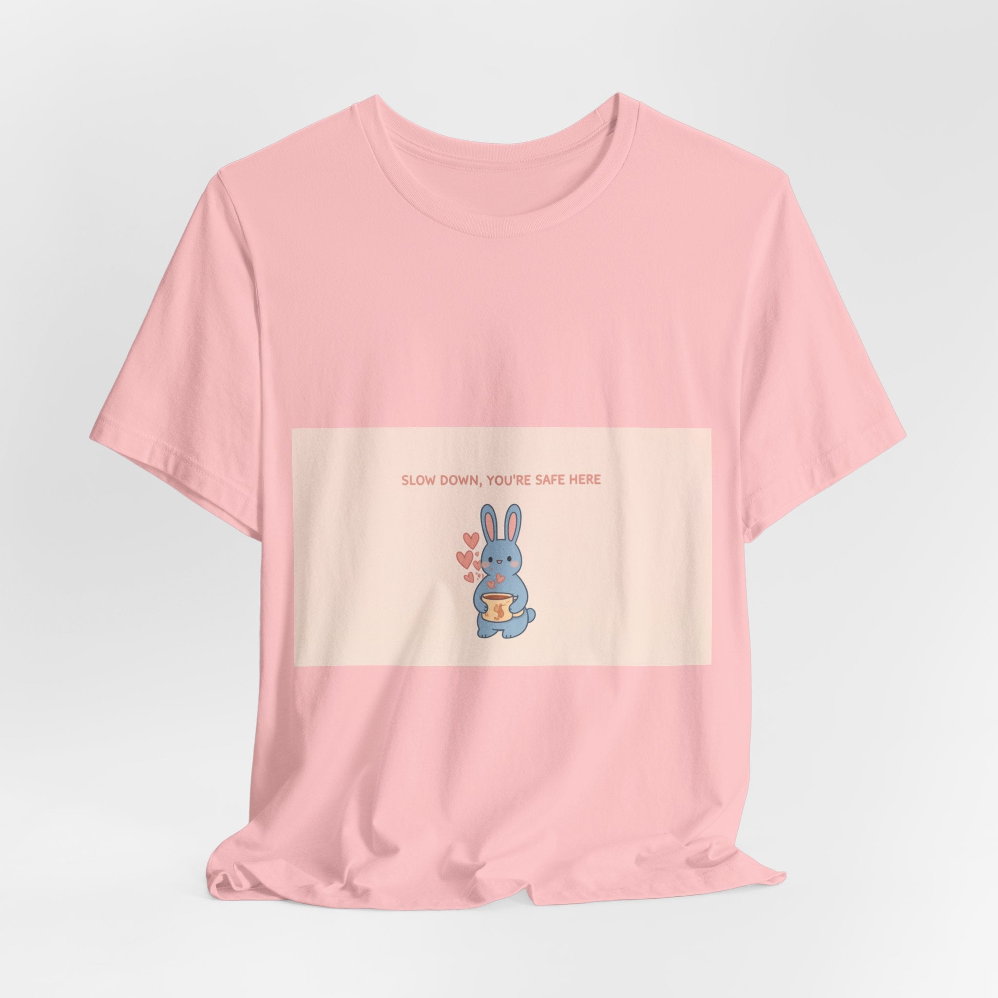 "SLOW DOWN, YOU'RE SAFE HERE" Black Cat Women Tee | College Girl Gift | Fashion | KayKay Classics